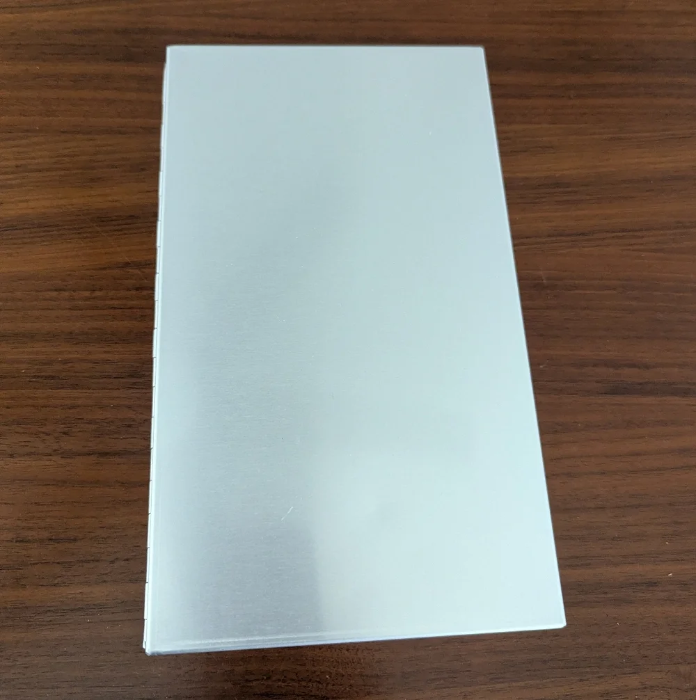Saunders 10507 Snapak Aluminum Side Open Memo Size Holder Folder Small Dent